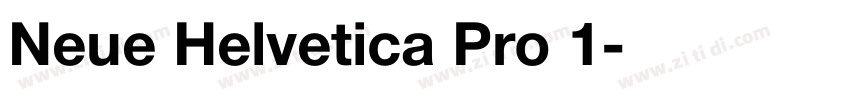Neue Helvetica Pro 1字体转换